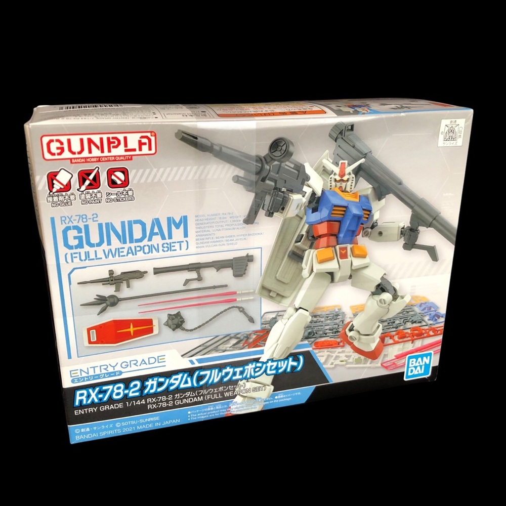 Gundam 1/144 Entry Grade RX-78-2 Gundam (Full Weapon Set) Model Kit Japan
